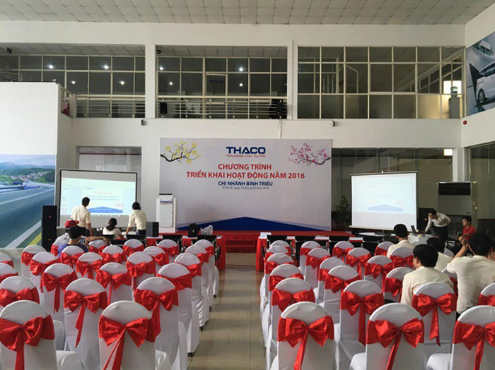 Cho thuê bàn ghế sự kiện trọn gói tại Thaco